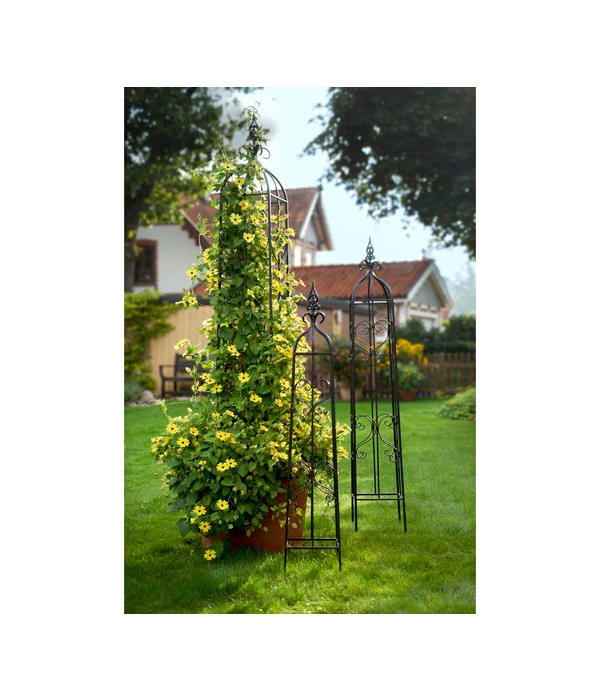 Dehner Metall-Rankobelisk Heart, Grau – Bild 2