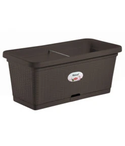 Stefanplast Kunststoff-Balkonkasten, Braun, 80 X 40 X 34 Cm