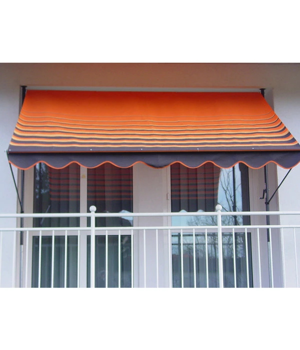 Angerer Klemmmarkise, Design 200 Orange-braun, Unterschiedliche Breiten