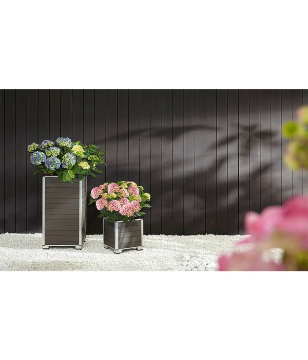 Dehner WPC-Topf Inkl. Kunststoff-Einsatz, Anthrazit – Bild 2