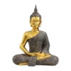 Dehner Polyresin-Buddha, Gold-grau, 49,5 X 27,5 X 61,5 Cm