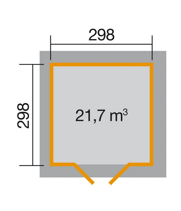 Weka Gartenhaus 177 Gr. 2, Ca. B380/H300/T298 Cm – Bild 2