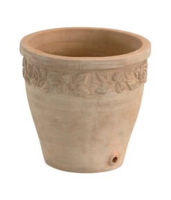 Dehner Terrakotta-Blumentopf Rose, Rund, Schoko-terrakotta