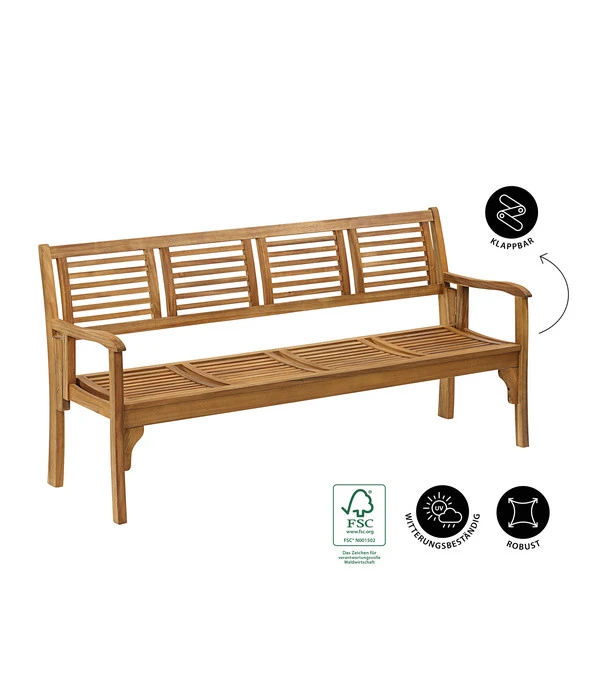 Dehner Klappbank Douglas, 4-Sitzer – Bild 2