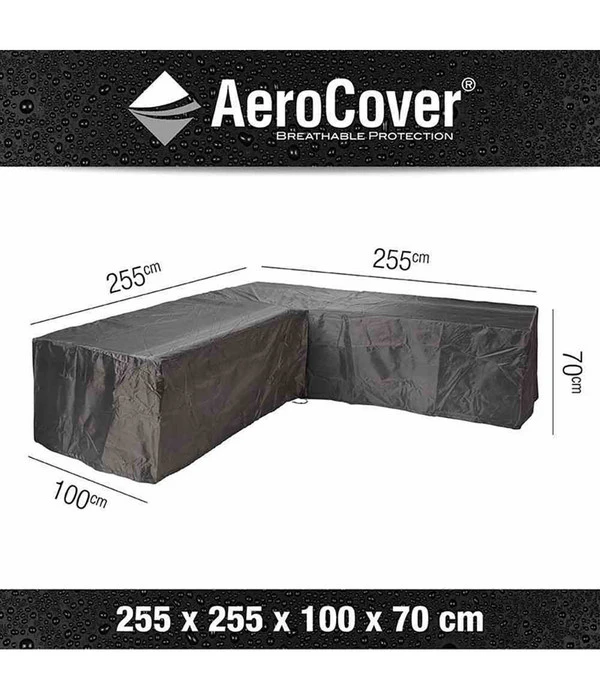 AeroCover Loungesethülle L-Form, 255x255x100xH 70 Cm – Bild 2