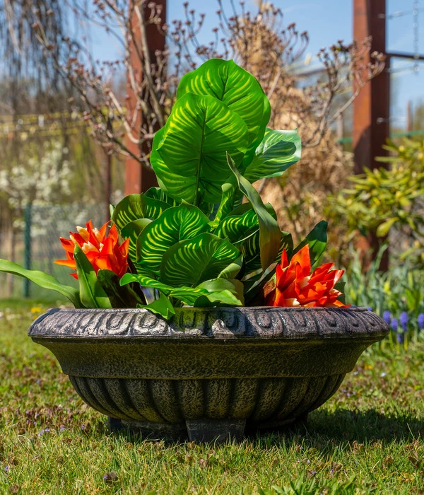 Roto Kunststoff-Pflanzschale Ballett, Rund, Bronze, Ca. Ø50/H18,5 Cm – Bild 2