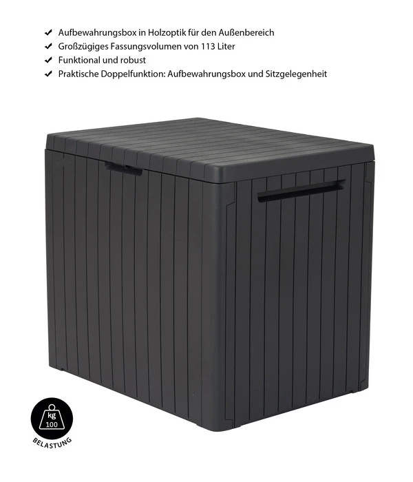 Keter Aufbewahrungsbox City Box, 113 Liter, Ca. B41,6/H51,6/T57 Cm – Bild 4