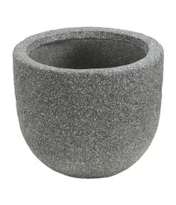 Dehner Leichtbeton-Topf Rock, Rund, Grau