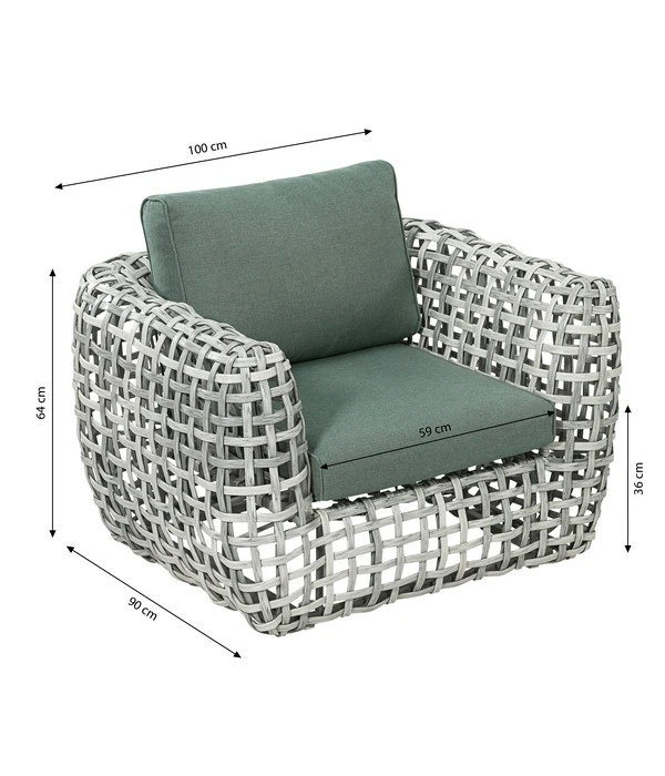 Dehner Flechtlounge Bali, 4-teilig â Bild 7