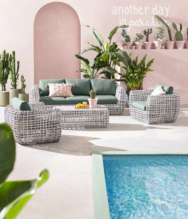 Dehner Flechtlounge Bali, 4-teilig â Bild 5