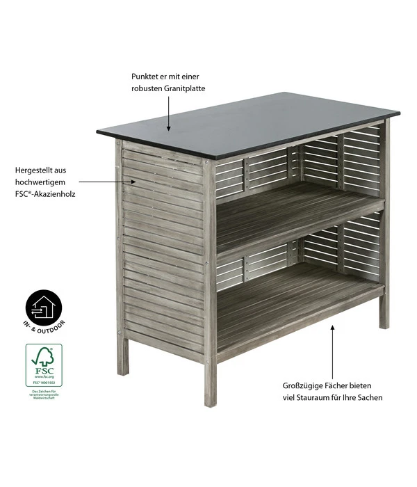 Dehner Bartisch Southampton, Ca. B115/H105/T65 Cm – Bild 5