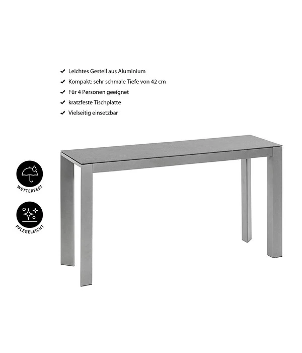 Dehner Balkontisch Chicago, Ca. B133,5/H75/T42 Cm – Bild 2