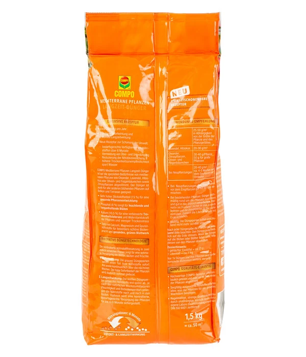 COMPO Mediterraner Pflanzen Langzeit-Dünger, 1,5 Kg – Bild 2