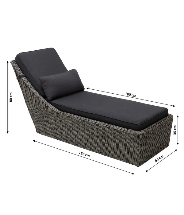 Dehner Sunlounger Toska, Ca. B64/H80/T180 Cm â Bild 5