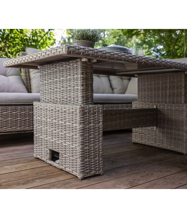 Dehner Geflechtlounge Bologna, 5-teilig – Bild 9