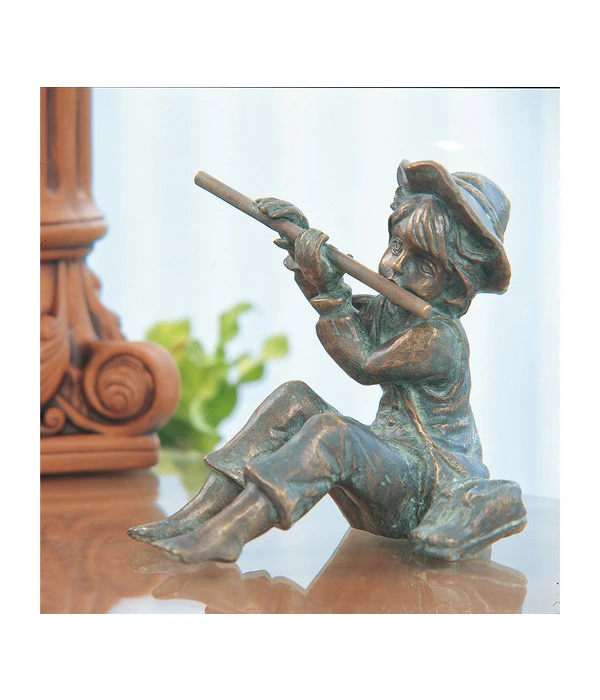 Rottenecker Bronze-Flötenspieler Hans, 17 X 14,4 X 15 Cm – Bild 2